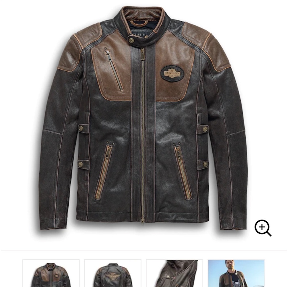 Harley Davidson Men’s H-D Triple Vent Trostel Leather Jacket